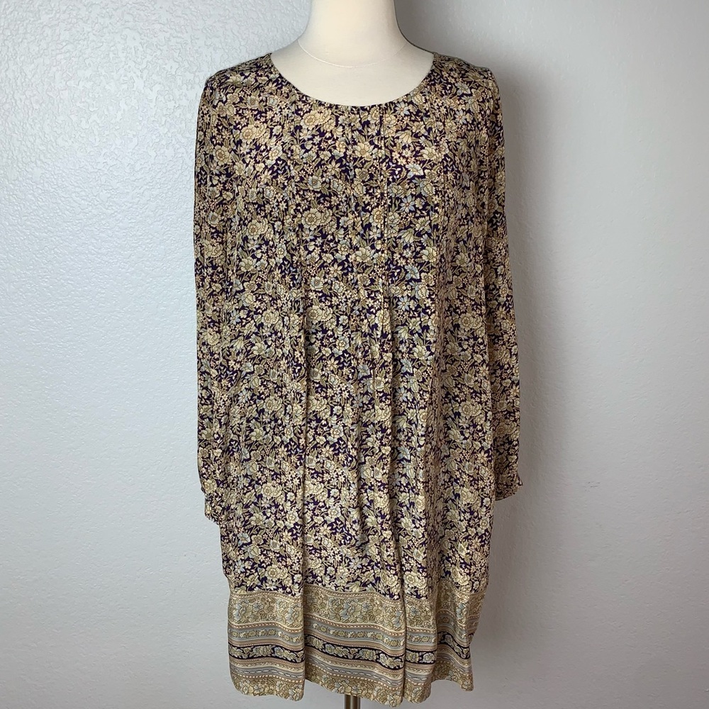 Lucky Brand Silk Midi Dress Women’s Size S Floral Printed Lined 100% NWT